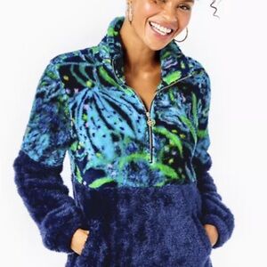 Lilly Pulitzer Keala Sherpa Popover Top Low Tide